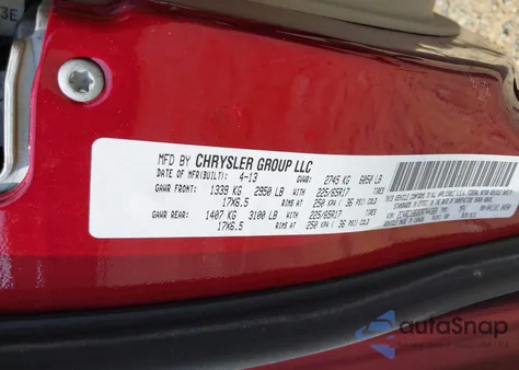 2013 Chrysler Town & Country Touring from USA, damaged, VIN 2C4RC1BG8DR744360